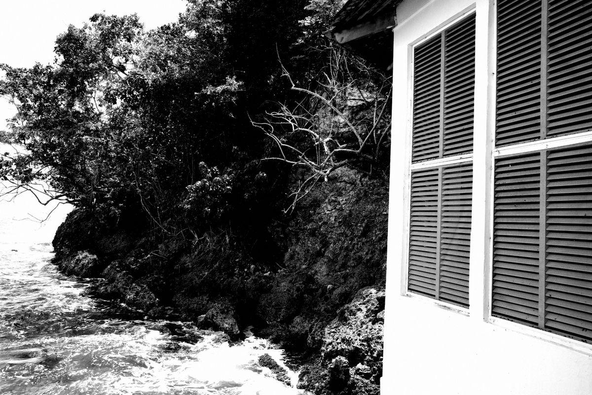 Window and rocks.  I added the window into the frame because I like the simplicity of a clean window profile.