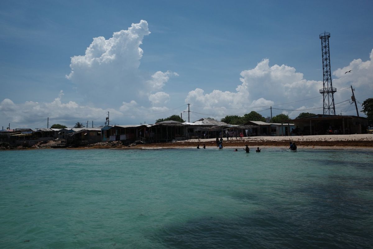 Light house on the right.