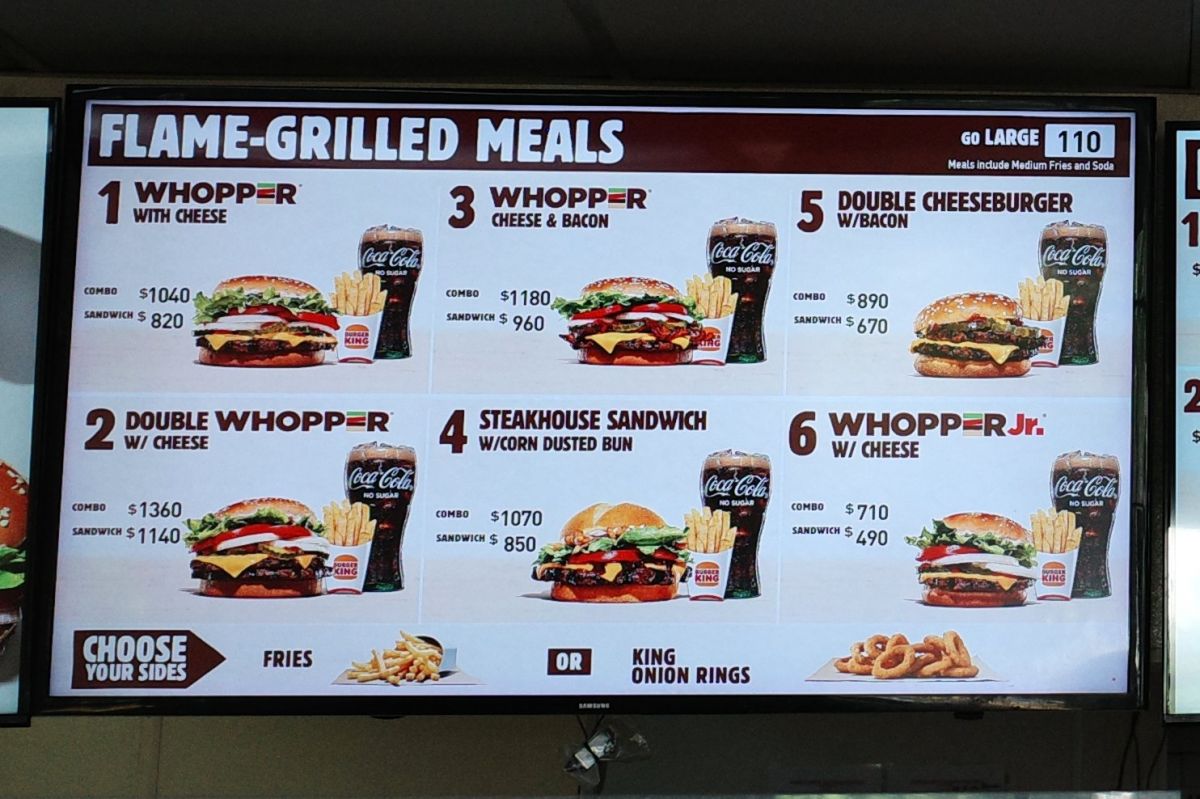 Burger King, July 2022 On the menu